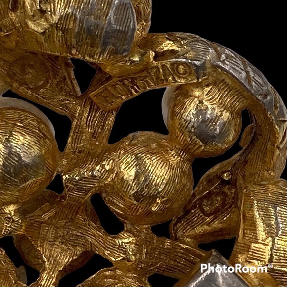 Vintage Florenza Coiled Snakes Faux Pearl Bracelet - Picture 6 of 6